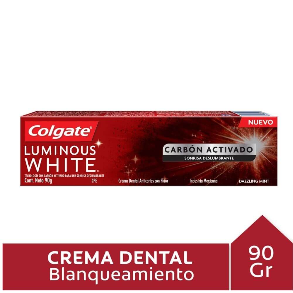 Crema Dental Luminous White Carbon Activado Colgate 90 gr - arjosimarprod