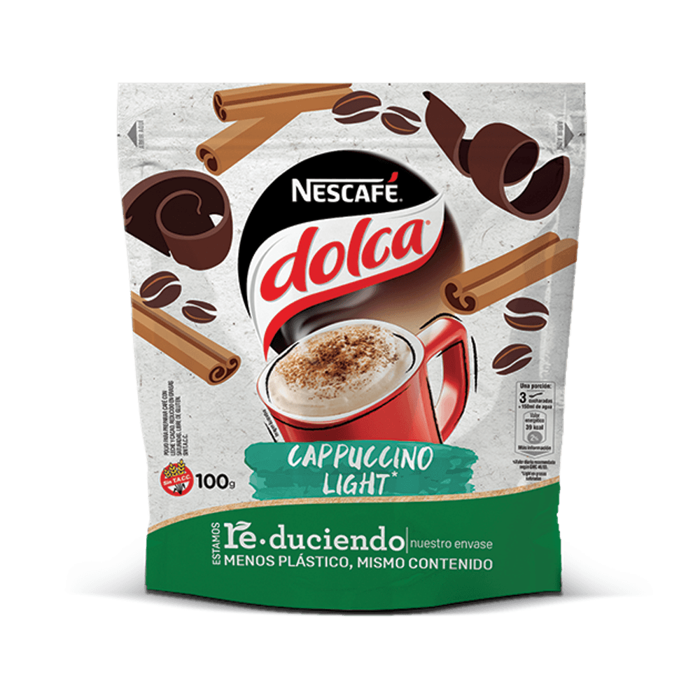 Cappuccino Light Re Nescafe Dolca Doy Pack 100 gr