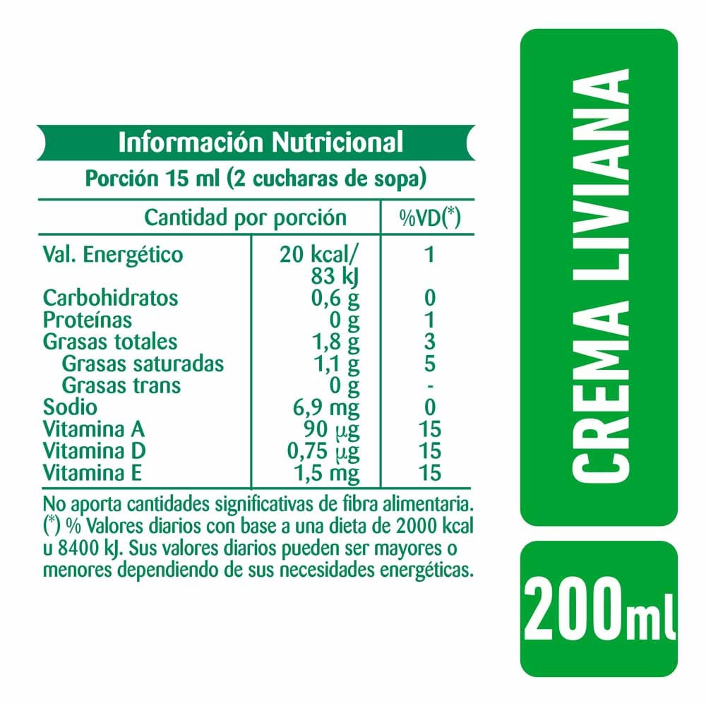 Crema de Leche para Cocinar Liviana UAT La Serenisima 200 cc